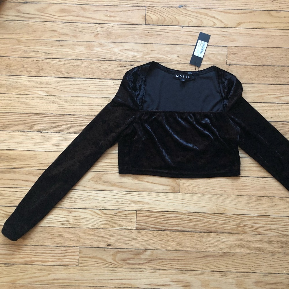 Motel Rocks velvet long sleeved top